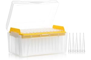 NEW CAYON Pipette Tips Universal Non-Filter Pipettor Tips 200ul with Box DNase/RNase Free 96 Tips/Rack Pk x 10 Racks (960 Tips)