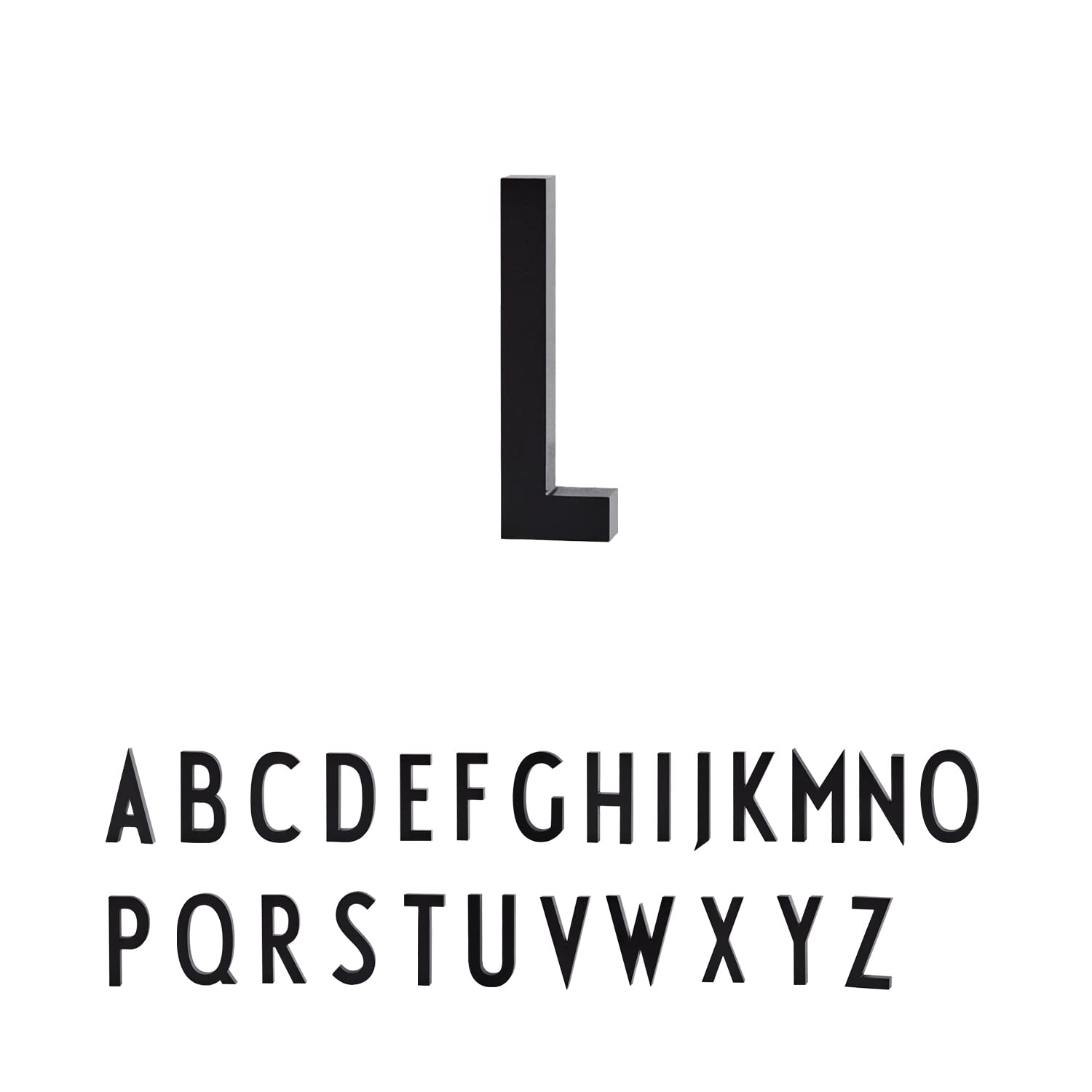 Design Letters Floating House Letters (A-Z) | Aluminium House Numbers | Modern Door Numbers Black | 50mm House Signs Designed in Denmark | Alphabet for Street, Home, Address, Front Door, Apartment