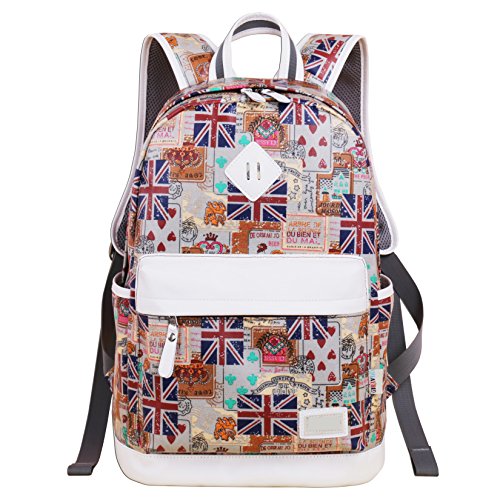 KAXIDY Sac à Dos Scolaire Cartable Sacs école Sac Dos Fille Femmes Sac de  Camping pour Ordinateur Portable 14 Pouces (Style-06)