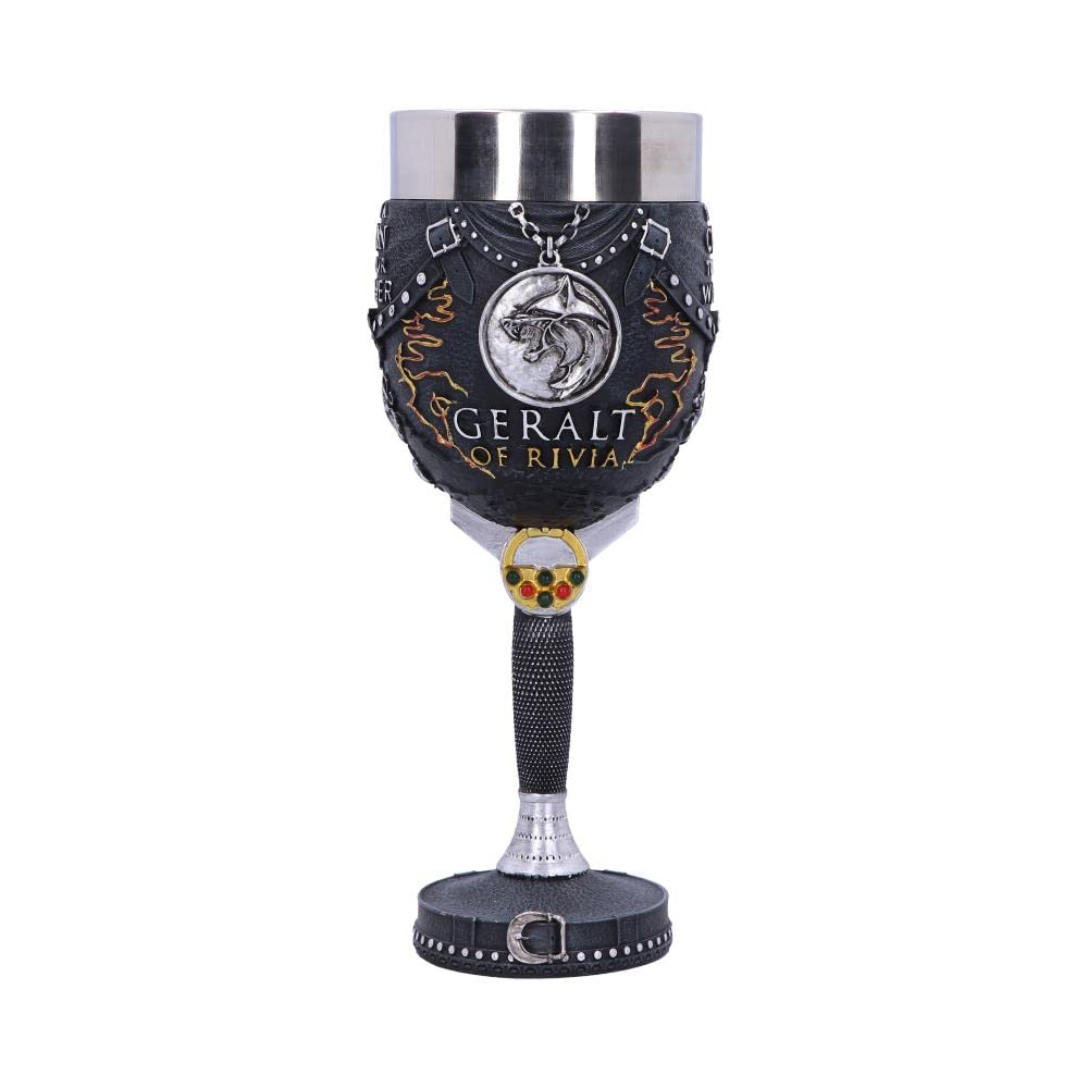 Nemesis Now Officially Licensed The Witcher Geralt of Rivia Goblet, Black, 19.5cm