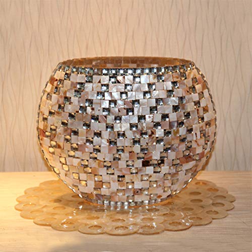 Tueascallk 1.2 Lbs / 300 Pcs of Natural Mother of Pearl Mosaic Tiles, for Home Decoration and Handmade Crafts, 0.8"(L) x 0.8"(W) x 0.065"(T)