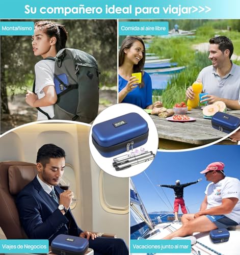 Hielera para Insulina 2 Bolsas de Hielo Portatil,Bolsa Enfriamiento Pantalla de Temperatura,Diabetes Organizer Cooler de Medicamentos,Mantenga Fresca Durante 8-10 Horas,para Viaje y Trabajo Salud (A)