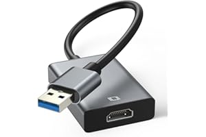 KLOMIER USB to HDMI Adapter - 3.0/2.0 Multi-Monitor Cable,Compatible with Windows 7/8/10/11 and MacOS for Multiple Monitors