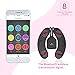 Louviva Breast Massager, Ultra-thin Silicone Bra Inserts with 8 Modes Vibration & APP Wireless Control Electric Breast Enhancer for Women (Black)