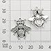 Honeybee Charm -80pcs Craft Supplies Antique Silver Bee Charms Pendants for Crafting, Jewelry Findings Making Accessory for DIY Necklace Bracelet Earrings (M119)