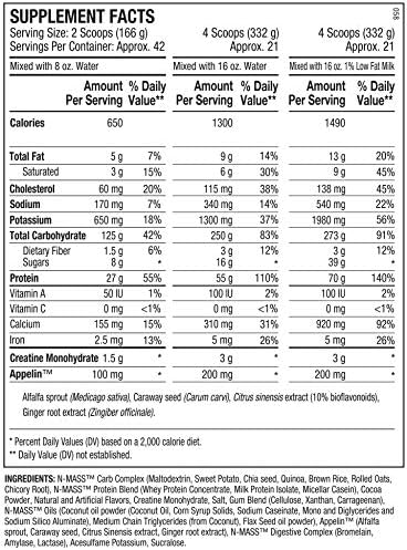 Ans Performance N Mass Muscle Mass Gainer Premium Mass Builder For Clean Quality Gains Milk Chocolate 15 Pounds Amazon Sg Health Personal Care