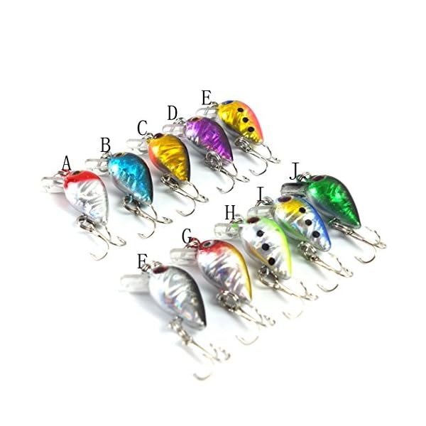 Aorace-10pcslot-Mini-Fishing-Lures-10-Colors-Fishing-Bait-26cm16g-Fishing-Tackle-10-High-Carbon-Steel-Treble-Hook