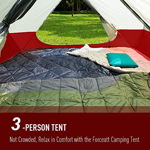 Forceatt Camping Tent, 2 Person Tent, Ultralight Tent for 3-4 Seasons, Waterproof and Windproof, Easy to Install, Suitable for Outdoor Sports such as Tourism, Camping, Trekking