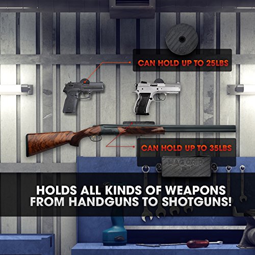 Perk MAG GRIP 2 Pack | Rubber Coated Gun Magnets | Includes BONUS Disc Magnet | Conveniently Mounts ANY Concealed Handgun ~ Shotguns ~ Magazines in Cars, Under Desk, Bedside | Gun Organizer - Thumbnail 4