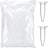 BKMAMLAB 0.5ml Microcentrifuge Tubes 1000pcs, EO Sterilized Plastic Small Vials with Caps for Sample Storage without Leakage(