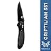 Benchmade - Griptilian 551 Folding Knife, Plain Drop-Point, Coated Finish, Black Handle