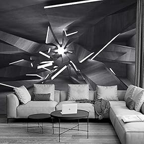 Wall Murals for Bedroom Modern Steel Feature Removable Wallpaper Peel and Stick Wall Stickers - 66x96 inches