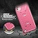 ULAK Case for iPod Touch 7 & 6 & 5 with Screen Protector, Knox Armor Dual Layer Hybrid Protective Cover with Belt Clip Holster for iPod Touch 7th/6th/5th Gen (Rose Pink)