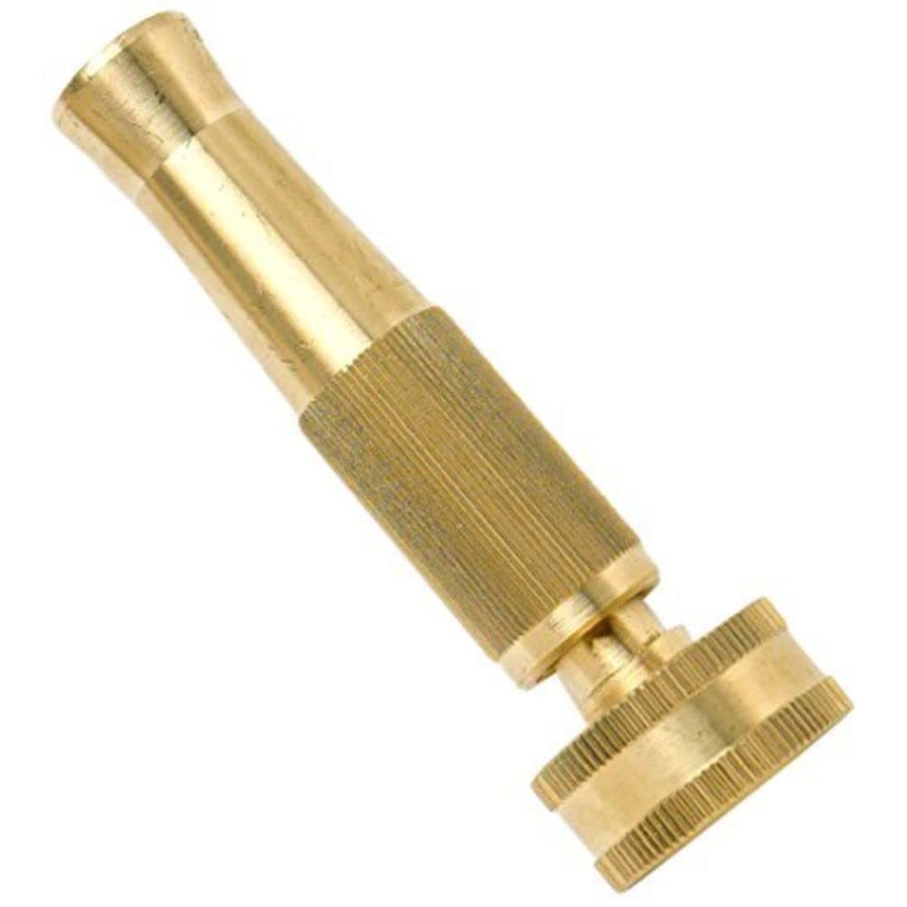 Merriway BH02876 Adjustable Hose Nozzle, 125mm (5 inch) - Solid Brass