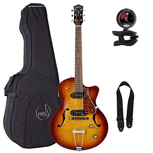 GODIN 5th Avenue CW Kingpin II Cognac Burst with TRIC With Snark Tuner and Strap