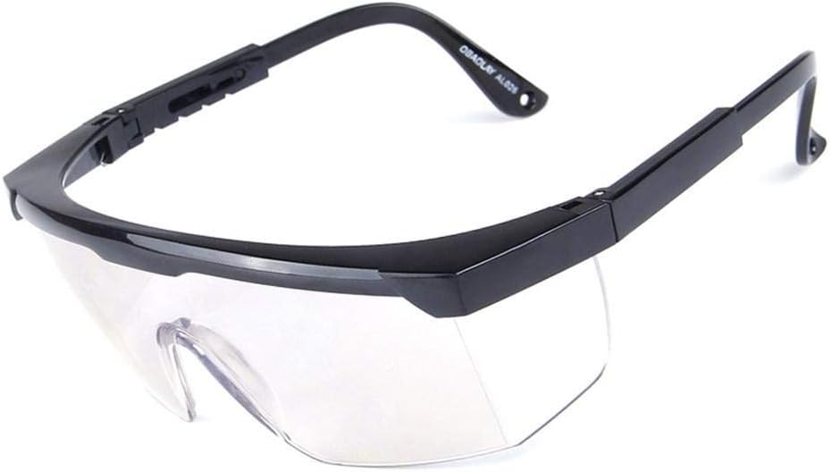applemi 3 PACK Safety Goggles,Anti Fog Prevent Saliva Eye Protection Glasses，Transparent Goggles for Medical, Lab, Chemistry, Personal or Professional Use-black