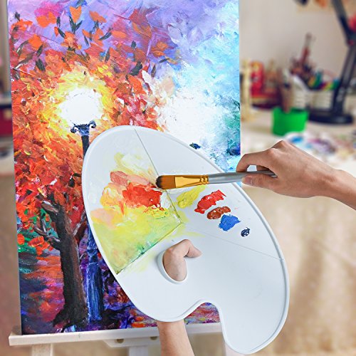 Paint Brush Set, UnityStar 15 PCS Short Handle Synthetic Art Painting Brushes with Case for Acrylic Watercolor Oil Paint
