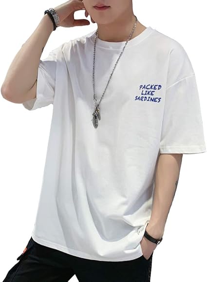 Amazon Faston Tシャツ メンズ 半袖 綿100 吸汗速乾 ゆったり カットソー Tシャツ プリント おしゃれ 通勤 通学 夏季対応 メンズファッション Tシャツ メンズ 五分袖 七分袖 Tシャツ メンズ インナーシャツ メンズ 上質仕様 Fat08 D ホワイト L Tシャツ Amazon Faston Tシャツ メンズ 半袖 綿100 吸汗速乾 ゆったり カットソー Tシャツ プリント おしゃれ 通勤 通学 夏季対応 メンズファッション Tシャツ メンズ 五分袖 七分袖 Tシャツ メンズ インナーシャツ メンズ 上質仕様 Fat08 D ホワイト L Tシャツ