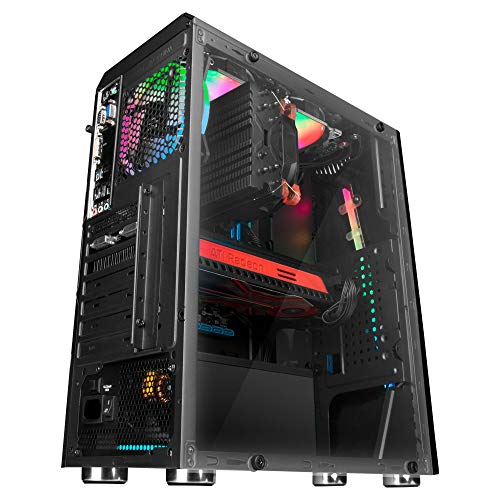 Mars-Gaming-MCX-Caja-de-PC-ATX-Cristal-Templado-Ventilador-RGB-DUAL-RING-Negro