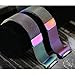 For Fitbit Ionic Bands, bayite Stainless Steel Milanese Loop Metal Replacement Strap with Unique Magnet Lock Accessories for Fitbit Ionic Small Smoke Gray + Pearlescent