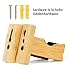 Gonex Baseball Bat Display Wall Mount Baseball Holder Bat Rack for Softball & Hockey Stick, Bamboo Bat Display Case, Horizontal Display, 2 Pieces