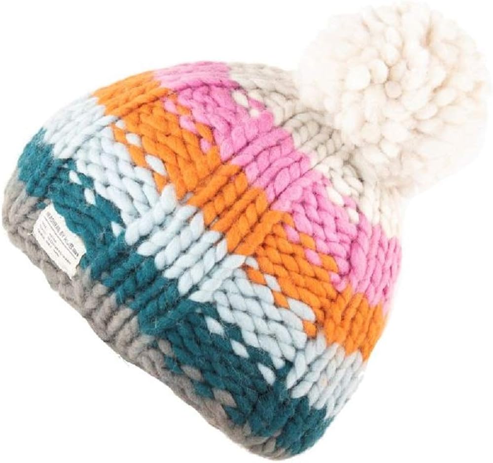grey wool bobble hat
