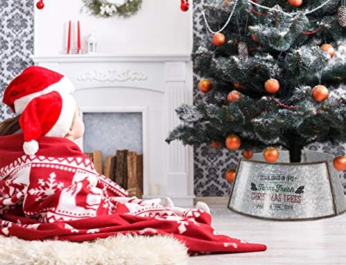 Amazon Com Kibaga Farmhouse Christmas Tree Collar Authentic Easy Set Up 30 Tree Ring Tree Skirt Decorates Your Home For The Holidays Home Kitchen