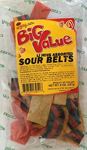 Enjoy Big Value Li Hing Assorted Sour Belts 8 oz.