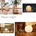 Feitenn 3D Printing Moon LED Lamp Night light Smart Touch Switch Battery Powered USB Charging 2 Modes Lunar Table Lamp with Lamp Holder Stand Kids Room Home Decor Christmas Gift (15 CM)