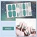 WOKOTO 6 Sheets Shine Nail Wraps Polish Decal Strips With 1Pcs Nail File Golden Glitter Adhesive Nail Art Stickers Manicure Kits
