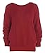 ZJ Clothes Women's Plus Size Long Sleeves Baggy Style Oversize Sweater Jumper