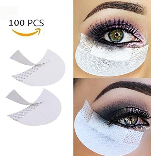 100 Pieces Eyeshadow Shields - Professional Medical Non-woven Cloth Makeup Shield For Eyelash Extensions/Lip Makeup