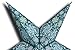 GalaxyArts Paper Star Lantern, 24 Inch Chakra Turquoise 3D Light-Up Hanging Lamp, Handcrafted Hollow Out Star Decoration for Christmas, Wedding, Parties, Birthday, Indoor Outdoor Home Décor (Medium)