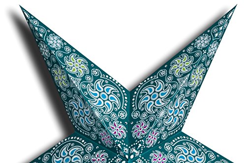 GalaxyArts - Chakra (Turquoise, Medium) - Paper Star Lantern - Handmade