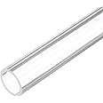 Rebower 14" Clear Plastic Rigid Pipe 24mm x 30mm(0.9" x 1 3/16") Acrylic Tube Round Polycarbonate Tubing, [for Plumbing, Hydraulics, Aquarium, DIY]