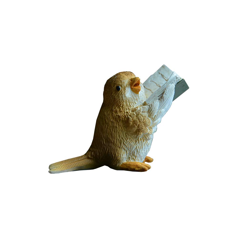 Gemmia Miniature Fairy Garden Book Lover Bird Figurine- Hi Time to get up (Notice size) — image 1