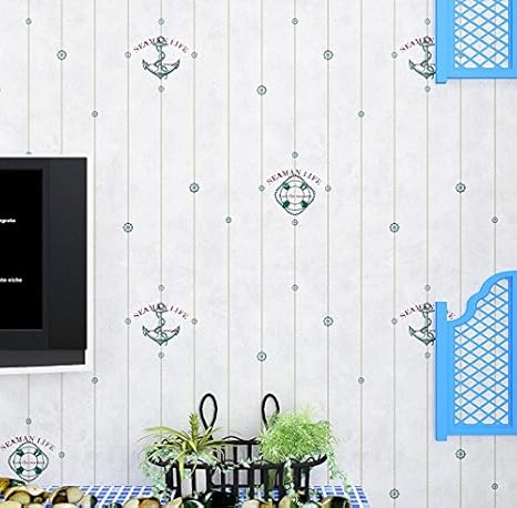 Amazon 環境不織布男の子寝室壁紙風アンカー英語文字男の子部屋壁紙 53 1000 壁紙