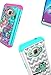 Galaxy J1 2016 Case, Galaxy Express 3 Case, Style4U Flower Studded Rhinestone Crystal Bling Hybrid Armor Case for Galaxy J1 2016/Galaxy Express 3/Galaxy Amp 2/Galaxy Luna with 1 Stylus [Teal/Hot Pink]