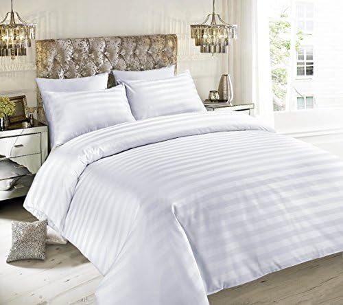 Egyptian Cotton 500 Thread Count Duvet Bedding Cover Set (Double,king,super King) (White, King)