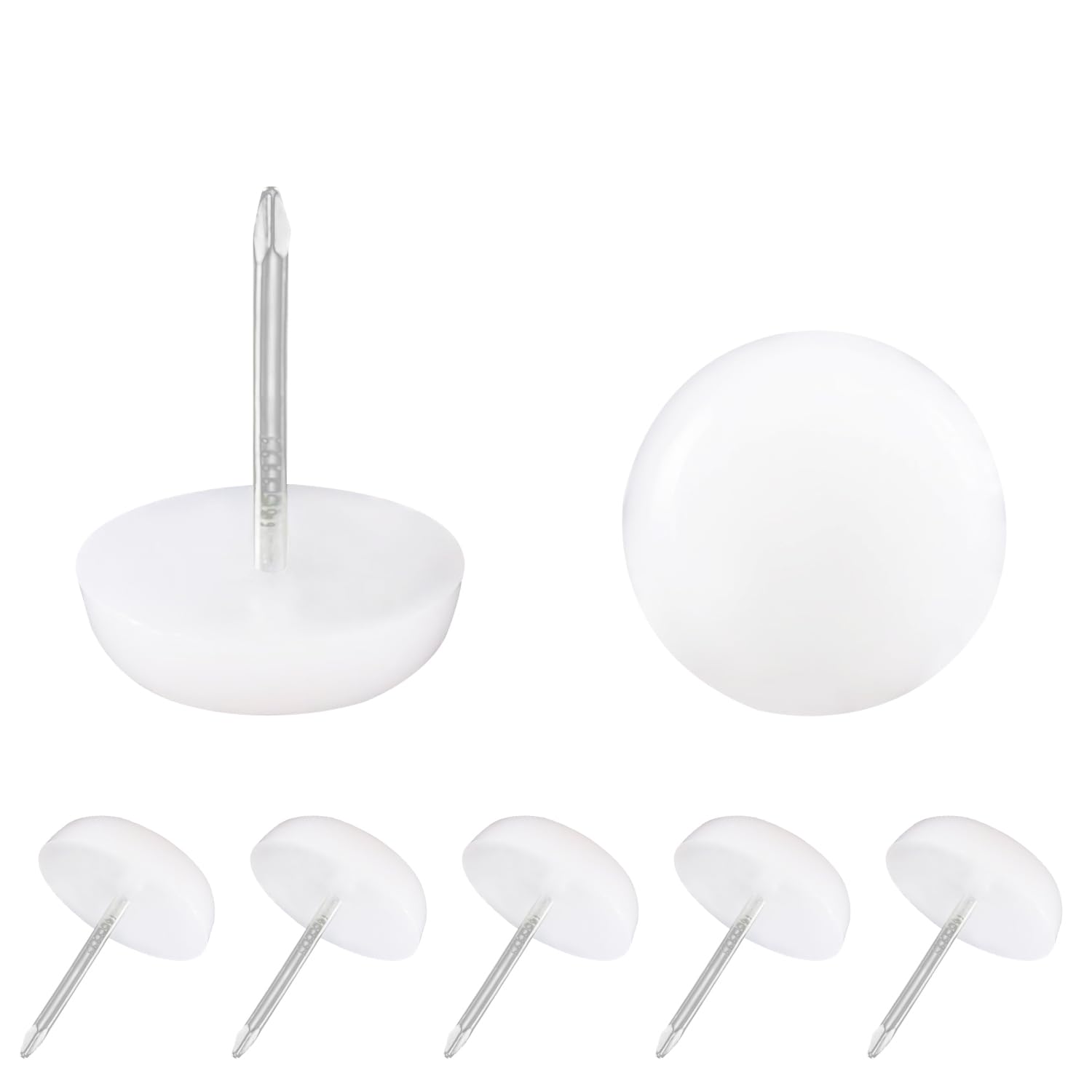 Qrity 16 PCS Nylon Furniture Feet, Furniture Pads Nails, Nylon Chair Leg Floor Protectors, 13mm Diameter Furniture Glide Nails for Furniture Feet