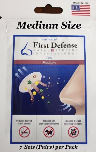 First Defense Nasal Screens - Multi-Size and Quantity Packs (25-Pack, Medium)