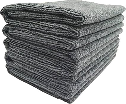 SOFTSPUN Microfiber Cleaning Cloth, Detailing & Polishing Cloth - 40X60 Cms - 5 Pcs (Grey)