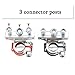 Ninth-City 2pcs Car Automotive Top Post Battery Wire Cable Terminals Clamp Connectors Kit Black & Red