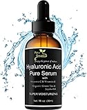 Hyaluronic Acid Serum for Face with Vitamin C - Pure and Natural Face Serum - Anti Aging Serum - Anti Wrinkle Serum - Hyaluronic Acid with Vit C Serum - 1fl.oz / 30ml