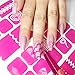 Nail Art Stencils Stickers Vinyl - 'Swirl Collection' 433 Guides Kit - 23 Shapes: Waves, Curvy & More Adhesives Stripe Patterns Designs in 3 Sheets Supplies Tape Foil Decals Craft Gift