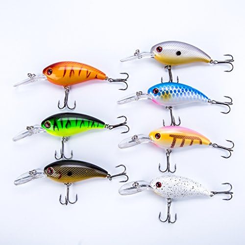 Mannerco Fishing Lures, Smooth Floating Bass Popper Lures Like Living Fish Swimming, Minnow Baits Hard Fishing Lures