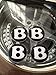 4 pcs Set - Sticker Emblems for Wheel Center Caps for Bentley Vehicles - Black and White Color - Diameter 62 mm - 2 7/16 inches - 2.441 inch