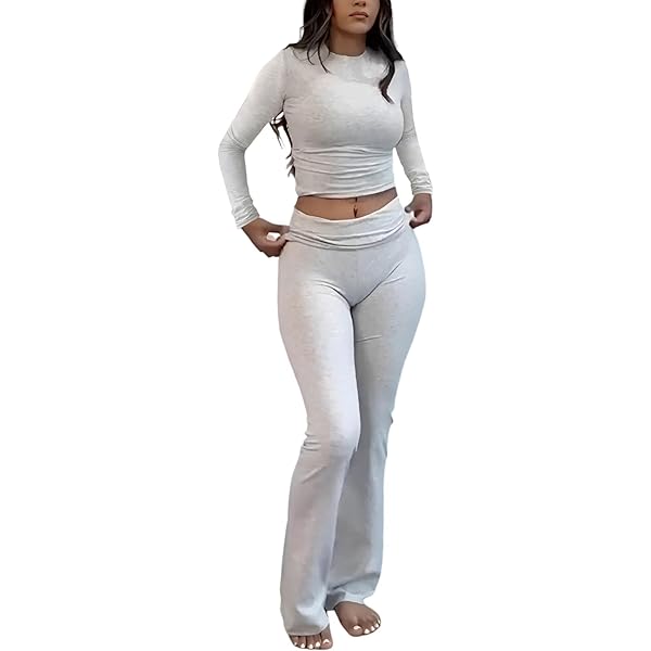Amazon.com: ZFLM Casual Workout Two Piece Outfits for Women