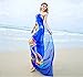 TopSeller Sexy Womens Chiffon Bikini Summer Beach Swimwear Sarong Wrap Cover Dress Scarf Pareo (Blue)