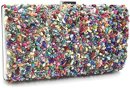 Revolin Rhinestone Acrylic Cocktail Clutch for Women Prom Party Evening Bags Purse